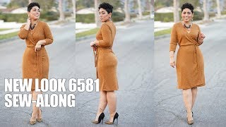 NEW LOOK 6581 WRAP DRESS SEWALONG [upl. by Dougherty326]