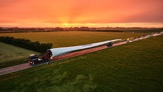 Transporting the worlds longest wind turbine blade LM 884 P [upl. by Cowles]