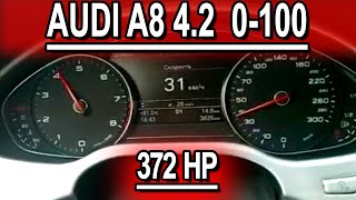 Audi A8 42 FSI new  acceleration 0100 kmh [upl. by Sardse829]