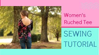 Wear it in the FRONT or BACK The Ruched Tee Sewing Pattern is what you need [upl. by Raleigh245]