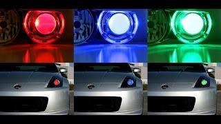 iJDMTOY RGB LED Demon Eye Kit For Projector Headlights [upl. by Urian999]