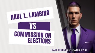 Lambino vs COMELEC  Case Digest  Law School Philippines [upl. by Grady]