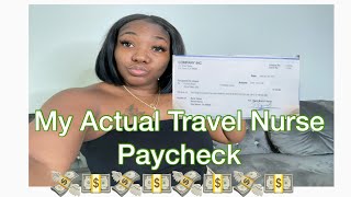 How Much Money Do Travel Nurses Make  My Actual Travel Nurse Paycheck amp Contract  Christen Renae [upl. by Edvard]