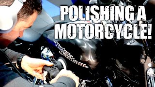 Polishing A Harley Davidson Motorcycle autodetailing detailingtips [upl. by Gavrielle]