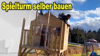 Klettergerüst selber aufbauen  Kletterturm bauen  Stelzenhaus ausbauen  Holzprofi Spielturm [upl. by Nimzaj185]