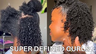 TRANSFORMING MY NATURAL HAIR TO SUPER DEFINED CURLS  TYPE 4 HAIR 💦💫 [upl. by Audette]