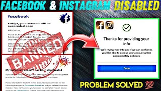 How to Recover banned Facebook and Instagram account  100 Problem Solved [upl. by Barvick]