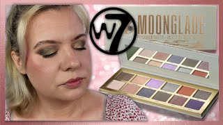 NEW W7 MOONGLADE EYESHADOW PALETTE Review amp Swatches  Clare Walch [upl. by Ahsinan]