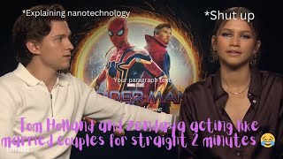 Tom Holland and Zendaya acting like married couples for straight 2 minutes 😂  tomdaya spiderman [upl. by Malinde]