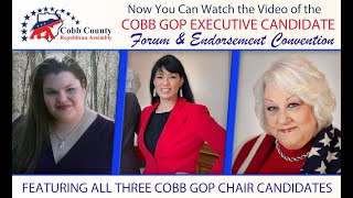 Video of the 2021 Cobb RAs Candidate Forum for Cobb GOP Leadership [upl. by Dana]