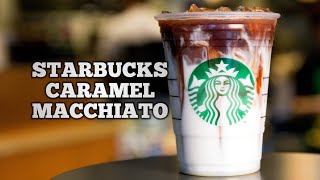 CARA MEMBUAT STARBUCKS ICED CARAMEL MACCHIATO ENGLISH SUB [upl. by Fitzger]