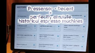 Pressensor  Decent  perfectly emulate historical espresso machines [upl. by Erica]