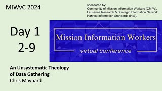 An Unsystematic Theology of Data Gathering  Chris Maynard MIWC2024 [upl. by Anela545]