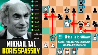 2 Brilliant Moves by Mikhail Tal is a Genius Tal vs Boris Spassky  Blitz 1988 [upl. by Dareece]