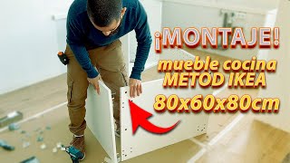 Cómo MONTAR mueble de COCINA METOD de IKEA 80x60x80cm  How to ASSEMBLE IKEA METOD CABINET ✅ [upl. by Ebeohp]