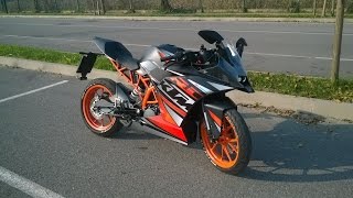 KTM RC 125 PowerParts  original exhaust sound [upl. by Namyac]