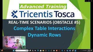 TRICENTIS Tosca 160  Lesson 47  OBSTACLE5  Complex Table Interactions  Dynamic Rows [upl. by Tevis]