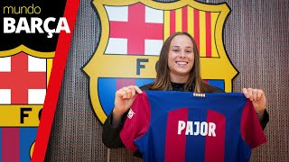 LAS PRIMERAS PALABRAS de EWA PAJOR como jugadora del BARÇA FEMENÍ [upl. by Llewsor]