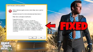 How to Fix Script hook V Critical Error  GTA V September 2024 Update Error  Battle Eye Launcher [upl. by Meehyrb947]