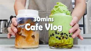 🤭펄이 주인공음료는 그저 거들뿐🍸30mins Cafe Vlog카페브이로그Cafe VlogASMRTasty Coffee257 [upl. by Niwroc]