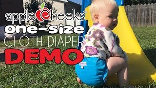 AppleCheeks One Size Diaper Demo  Review  Clothdiapers [upl. by Chamkis]