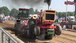 Farm Stock Tractors pulling at the Elkhart County Fair in Goshen IN [upl. by Dorothi]