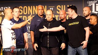 THE BAD GUY RETURNS Chael Sonnen vs Wanderlei Silva FULL WEIGH IN amp FACE OFF VIDEO [upl. by Kora]