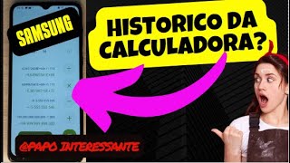 Como abrir o historico da calculadora do celular samsung [upl. by Myo]