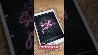 Tutorial de cómo crear letras efecto neón en Procreate✨🖌️ tutorial procreate lettering tips [upl. by Rheims]