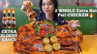 MUKBANG 2 EKOR AYAM SUPER PEDAS  NANDO’S 2 WHOLE PERI CHICKEN [upl. by Laurette875]