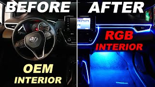 Car Interior Ambient Lighting RGB LED Glow Kit Review Universal Kit for all Vehicles [upl. by Neerbas]