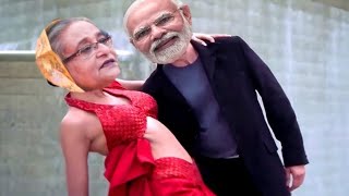 Khairun Lo Tor Lamba Mathar Kesh  Modi Hasina Dance  Bangla Funny Song [upl. by Donoghue]