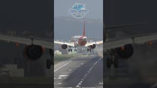 Impressive EasyJet landing at Lisbon Airport [upl. by Cypro]