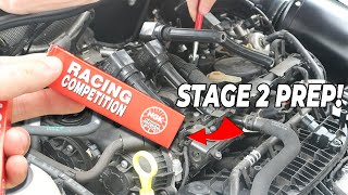 STAGE 2 PREP ON MY POLO GTI 6C NGK SPARK PLUGS [upl. by Fredra]