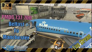 MSFS 4090 Graphics 2K  Ultra Settings  Aldergrove Ireland EGAA to Manchester UK EGCC [upl. by Eycal]