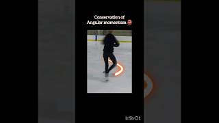 physics conservation of angular momentum 👺 shorts viral [upl. by Sibley948]