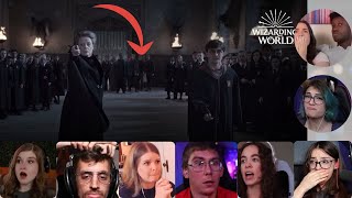 MINERVA MCGONAGALL VS SNAPE Fight Scene  HP amp the Deathly Hallows Pt 2  Reaction Compilation [upl. by Oap825]