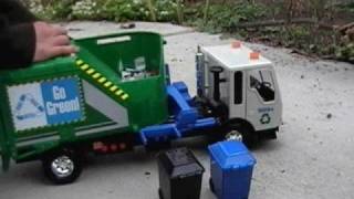 Tonka quotGo Greenquot Garbage Truck Review amp Demo [upl. by Ahseyd]