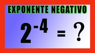 Potencias Negativas  Propiedades de la potenciación Exponentes Negativos [upl. by Bashemath]