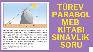 TÜREV 2024 MEB KİTABI Türevin Geometrik Yorum TAM SİNAV AYARİNDA BİR SORU  AYT TÜREV [upl. by Pricilla]