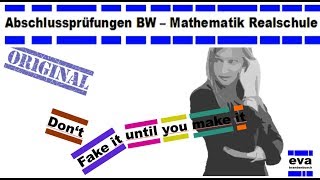 Abschlussprüfungen BadenWürttemberg 2013 W1b  Realschule Mathematik [upl. by Itsym]