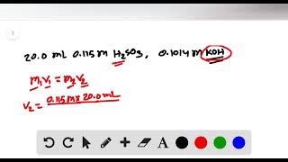 A 20 0 mL sample of 0 115 M sulfurous acid H2SO3 solution is titrated with 0 1014 M KOH At what add [upl. by Liahus]