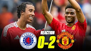 Leny Yoro SUPERB Debut Amad SHINES amp Sancho Returns  RANGERS 02 MAN UTD [upl. by Toback304]