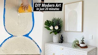 Easy Wall Art in 20 minutes  DIY Joint Compound Artwork [upl. by Lenni919]