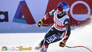 Mikaela Shiffrin secures her 91st World Cup victory with an exceptional downhill win  NBC Sports [upl. by Pellet]