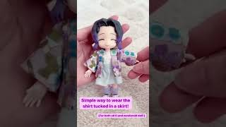 Nendoroid Doll Clothes Tutorial How to wear skirts Shorts [upl. by Sherr861]