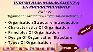 UNIT 2  Organisation Structure amp organisational behaviour  DCME  C20  IM ampE  PART  1 [upl. by Macdonald]