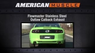 20132014 Mustang Flowmaster Exhaust Sound Clip Outlaw Catback  Stainless Steel 50L GT Review [upl. by Callas]