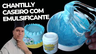 Como fazer chantilly caseiro com emulsificante e suco super fácil [upl. by Repsaj]