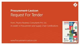 Request For Tender from Procurement Lexicon [upl. by Marvella387]